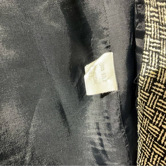 Windridge Cheryl Nash Vintage SILK tweed b&w Pants Suit SZ 12 - Picture 8 of 16